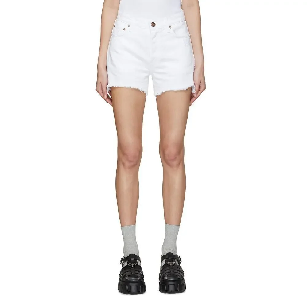 Rag & Bone Vintage Cut Off Jean Shorts Rigid Denim White Size 25 NWT